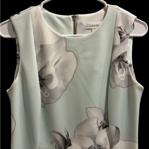 Calvin Klein Green Sheath Dress Crew Neck Midi - Picture 7 of 8